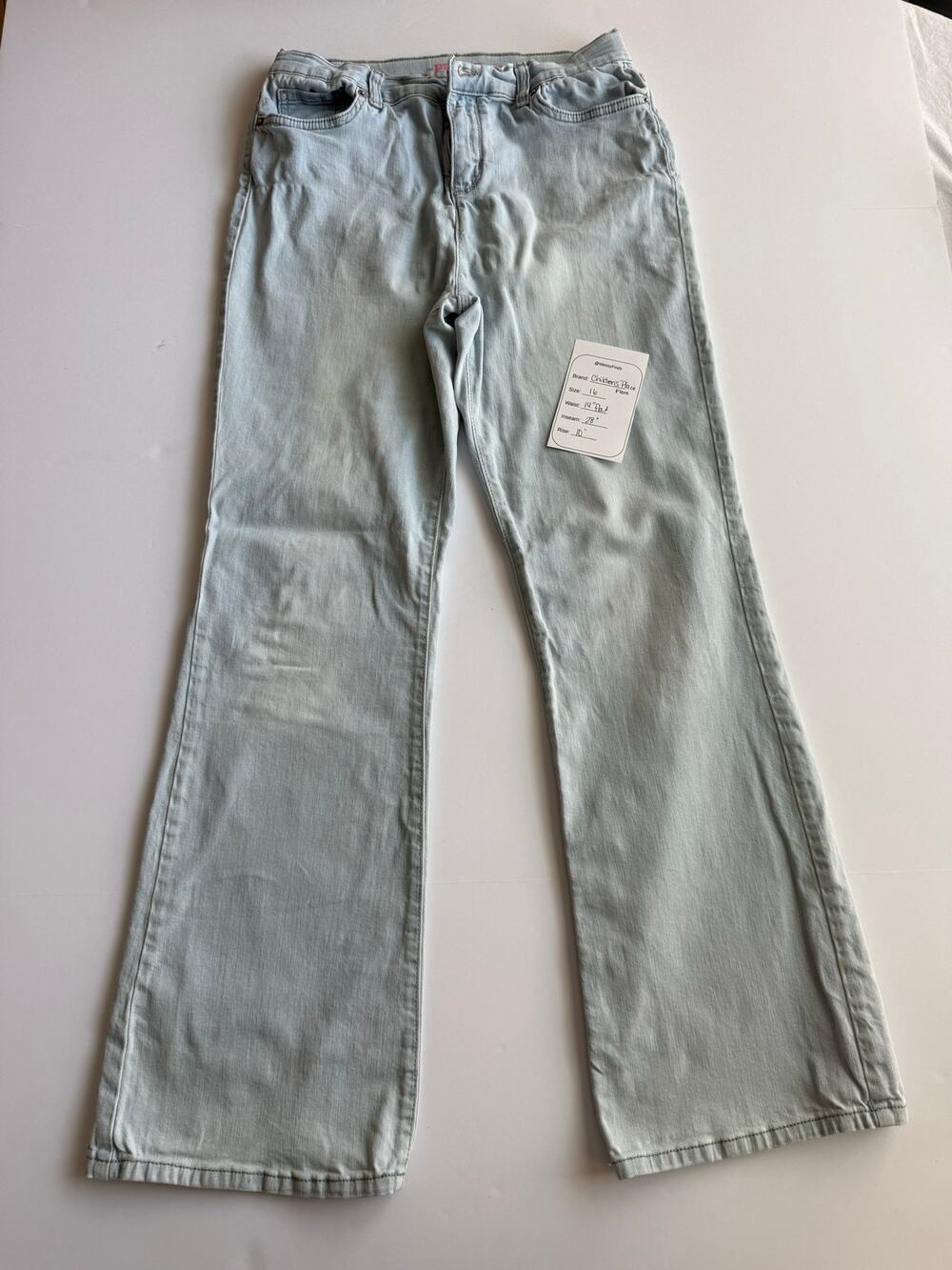 Children's Place Girls Flare Jeans Light Wash Size 16